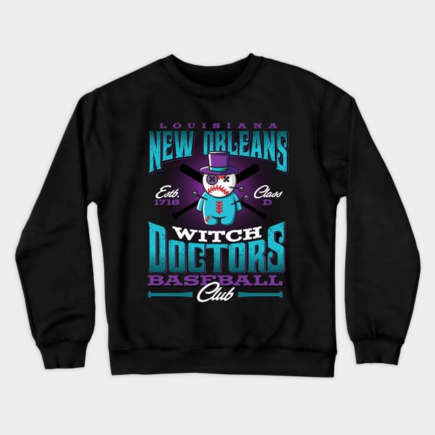 New Orleans Witch Doctors Crewneck Sweatshirt by MindsparkCreative